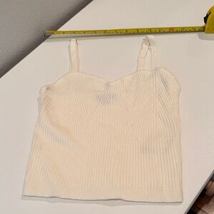 XS Women's Cream Ribbed Knit Top Wild Fable COZY Sweater Soft